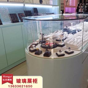化妝品類倒圓角展示柜