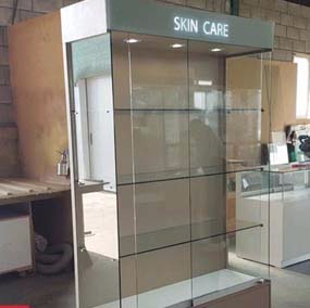 玻璃展示柜推拉門帶燈光