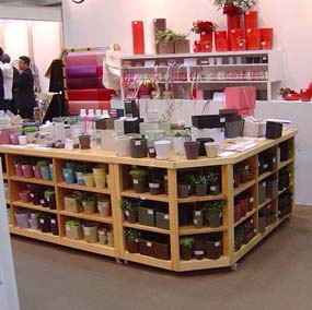 超市實木包裝柜臺定做