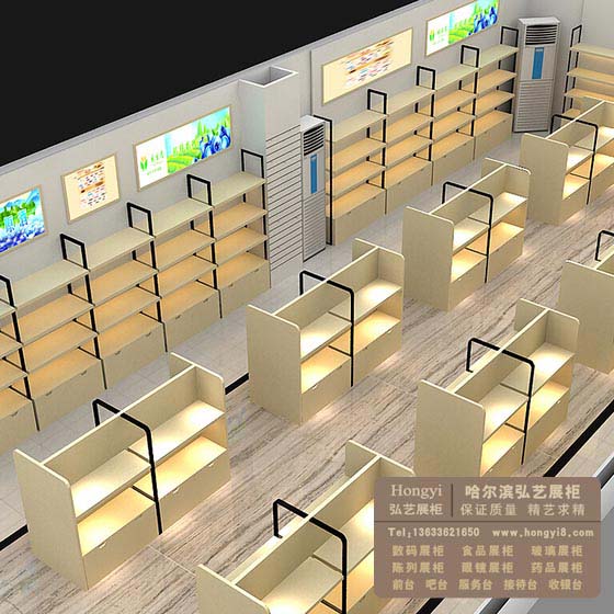 簡(jiǎn)潔的特產(chǎn)陳列柜制作