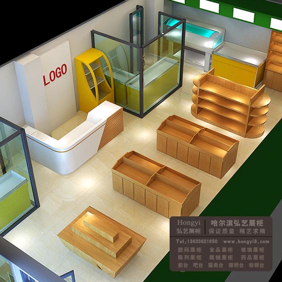 土特產(chǎn)店中店展柜定做