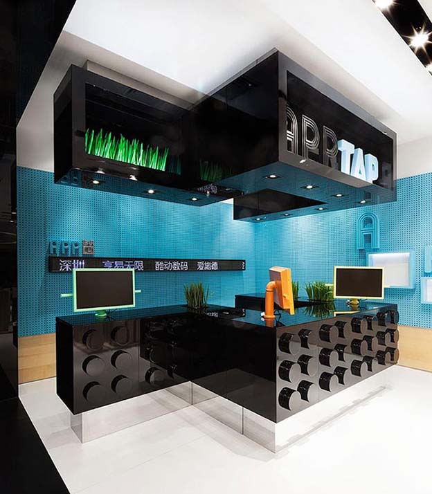 哈爾濱數(shù)碼科技類吧臺定做